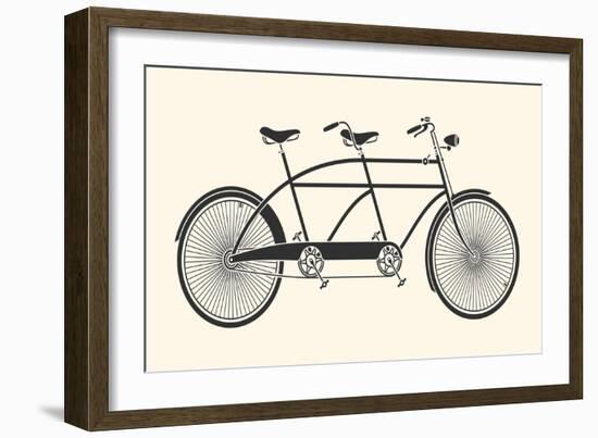 Vintage Tandem Bicycle-hauvi-Framed Art Print