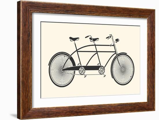 Vintage Tandem Bicycle-hauvi-Framed Art Print