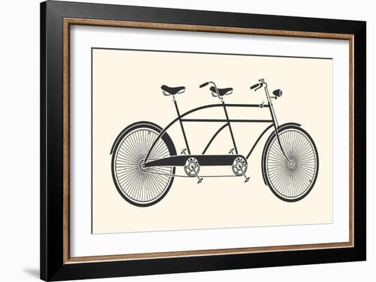 Vintage Tandem Bicycle-hauvi-Framed Art Print