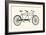 Vintage Tandem Bicycle-hauvi-Framed Art Print