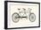 Vintage Tandem Bicycle-hauvi-Framed Art Print