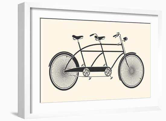 Vintage Tandem Bicycle-hauvi-Framed Art Print