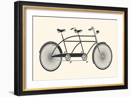 Vintage Tandem Bicycle-hauvi-Framed Art Print