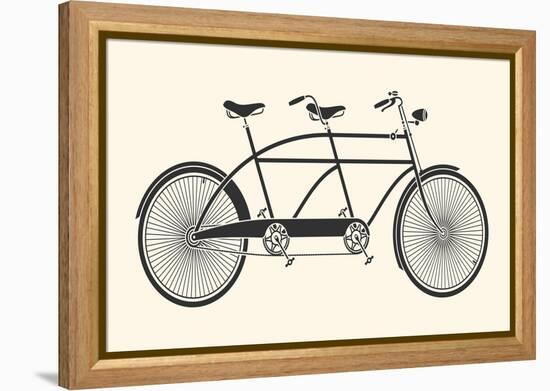 Vintage Tandem Bicycle-hauvi-Framed Stretched Canvas