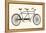 Vintage Tandem Bicycle-hauvi-Framed Stretched Canvas