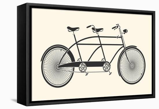 Vintage Tandem Bicycle-hauvi-Framed Stretched Canvas