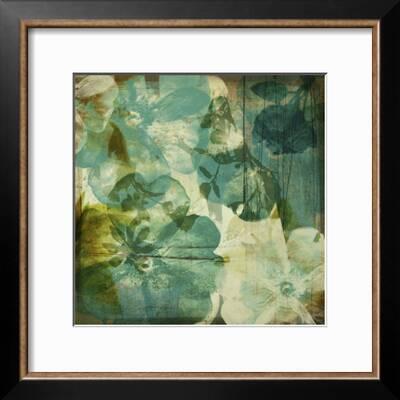 Vintage Teal Blooms Ii Art Print Ricki Mountain Art Com