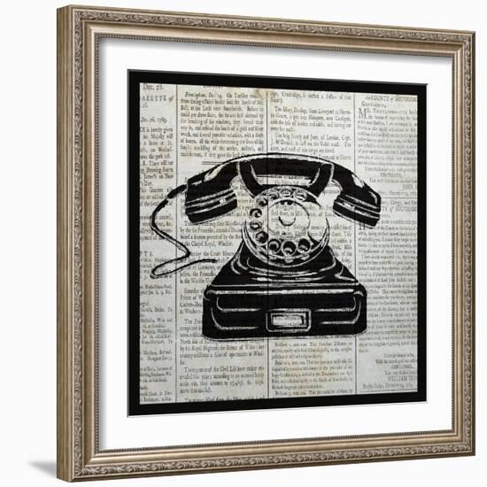 Vintage Telephone-Piper Ballantyne-Framed Art Print