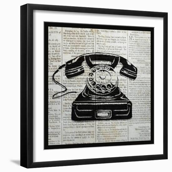 Vintage Telephone-Piper Ballantyne-Framed Art Print