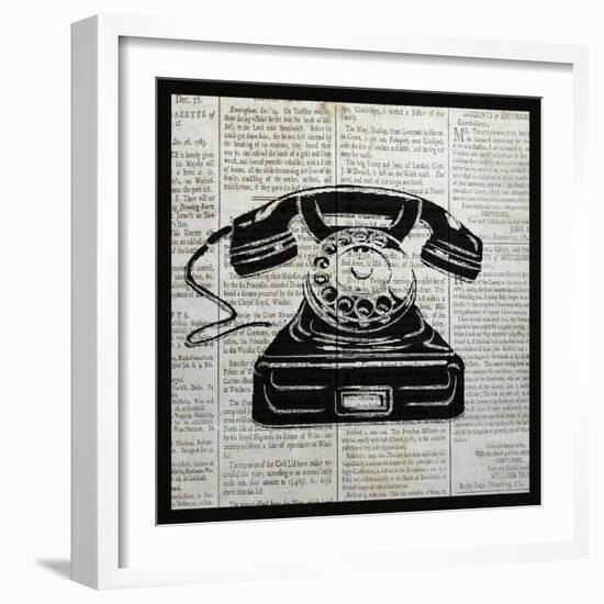 Vintage Telephone-Piper Ballantyne-Framed Art Print