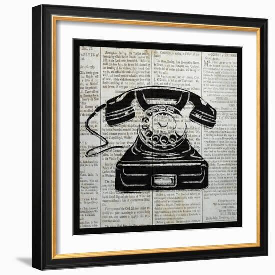 Vintage Telephone-Piper Ballantyne-Framed Art Print