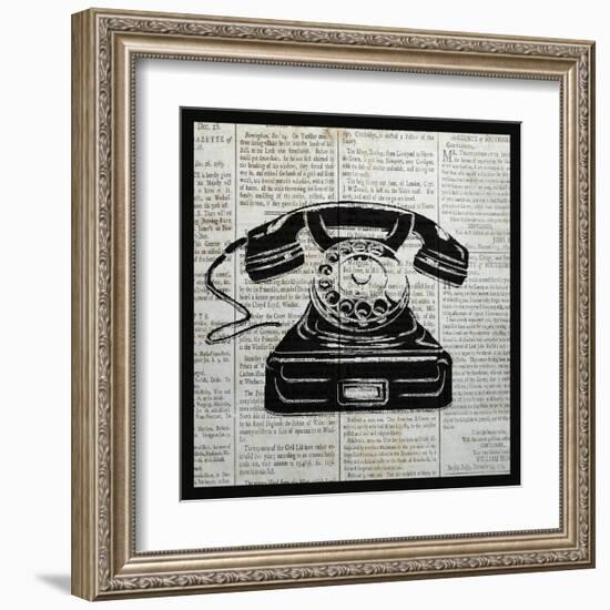 Vintage Telephone-Piper Ballantyne-Framed Art Print