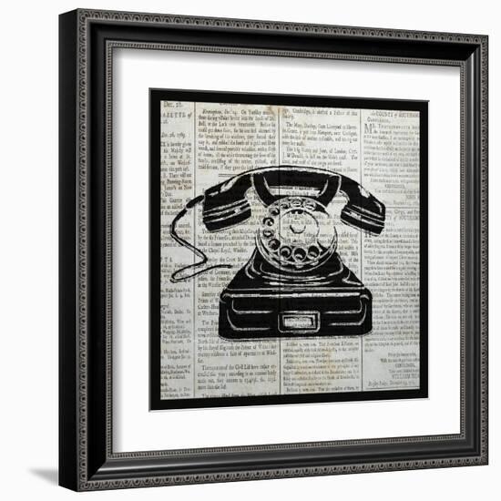 Vintage Telephone-Piper Ballantyne-Framed Art Print