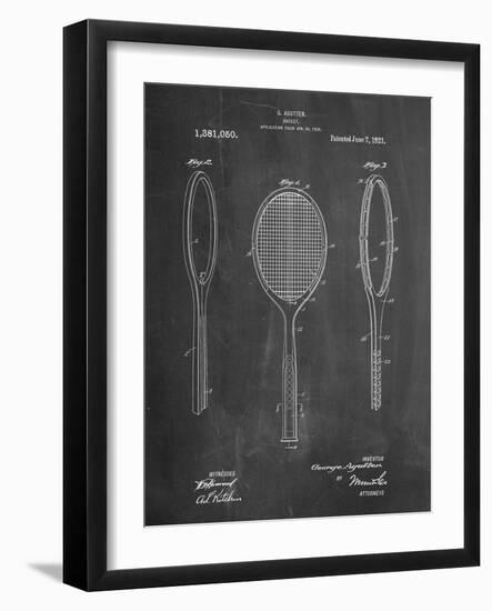 Vintage Tennis Racket Patent-Cole Borders-Framed Art Print