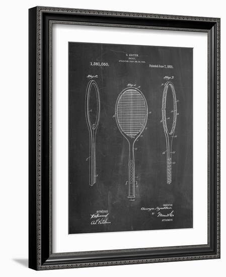 Vintage Tennis Racket Patent-Cole Borders-Framed Art Print