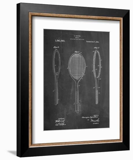 Vintage Tennis Racket Patent-Cole Borders-Framed Premium Giclee Print