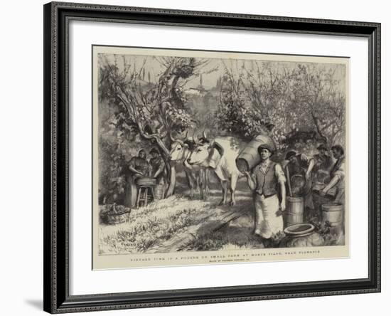 Vintage Time in a Podere or Small Farm at Monte Fiano, Near Florence-Hubert von Herkomer-Framed Giclee Print