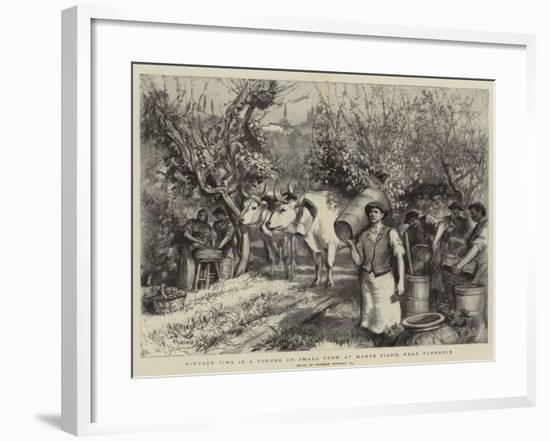 Vintage Time in a Podere or Small Farm at Monte Fiano, Near Florence-Hubert von Herkomer-Framed Giclee Print