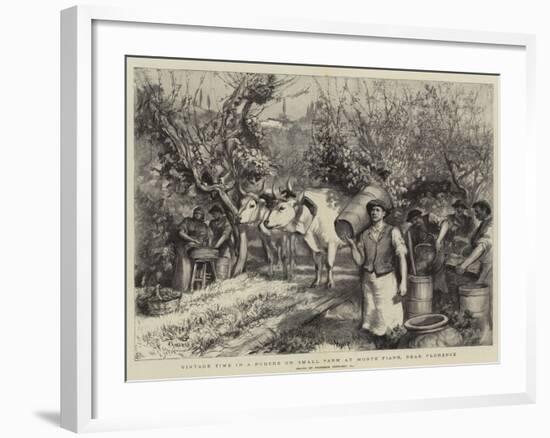 Vintage Time in a Podere or Small Farm at Monte Fiano, Near Florence-Hubert von Herkomer-Framed Giclee Print