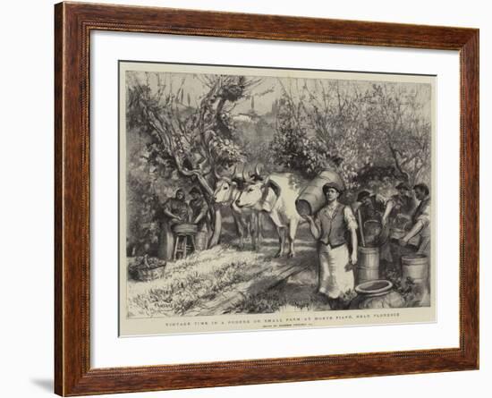 Vintage Time in a Podere or Small Farm at Monte Fiano, Near Florence-Hubert von Herkomer-Framed Giclee Print