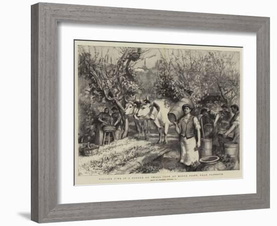 Vintage Time in a Podere or Small Farm at Monte Fiano, Near Florence-Hubert von Herkomer-Framed Giclee Print