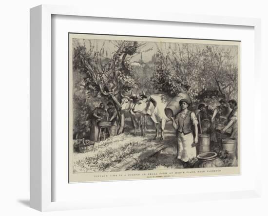 Vintage Time in a Podere or Small Farm at Monte Fiano, Near Florence-Hubert von Herkomer-Framed Giclee Print