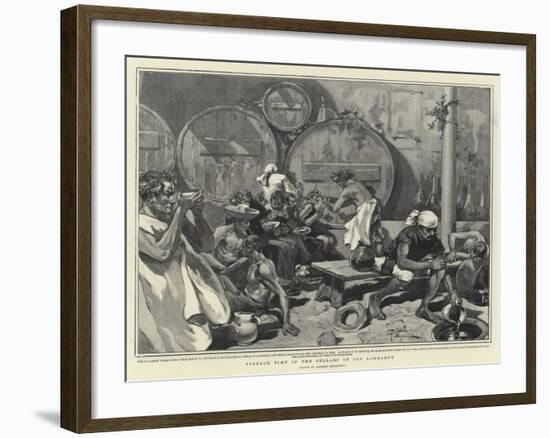 Vintage Time in the Cellars of Old Lombardy-null-Framed Giclee Print