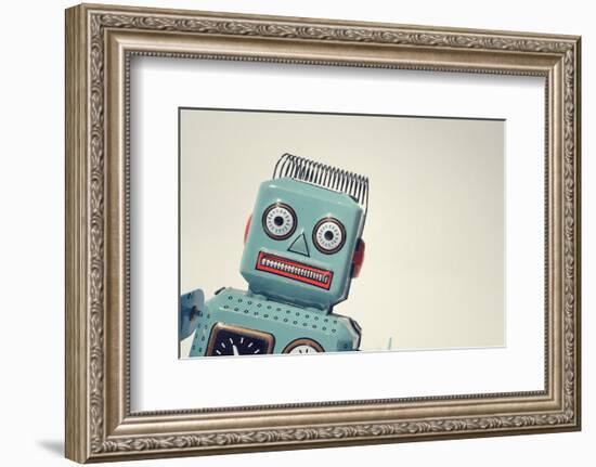 Vintage Tin Toy Robot II-null-Framed Premium Giclee Print