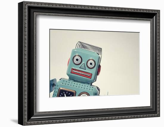 Vintage Tin Toy Robot II-null-Framed Premium Giclee Print