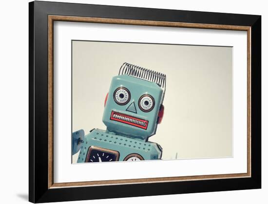 Vintage Tin Toy Robot II-null-Framed Art Print