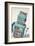 Vintage Tin Toy Robot-null-Framed Art Print