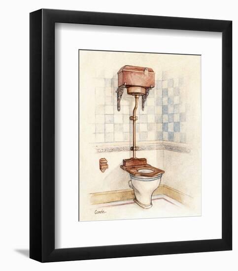 Vintage Toilet I-Conde-Framed Art Print