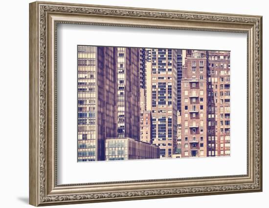 Vintage Toned Picture of the New York City Architecture-Maciej Bledowski-Framed Photographic Print