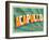 Vintage Touristic Greeting Card - Acapulco, Mexico-Real Callahan-Framed Art Print