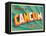 Vintage Touristic Greeting Card - Cancun, Mexico-Real Callahan-Framed Stretched Canvas