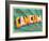 Vintage Touristic Greeting Card - Cancun, Mexico-Real Callahan-Framed Art Print