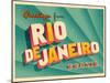 Vintage Touristic Greeting Card - Rio De Janeiro, Brazil-Real Callahan-Mounted Art Print