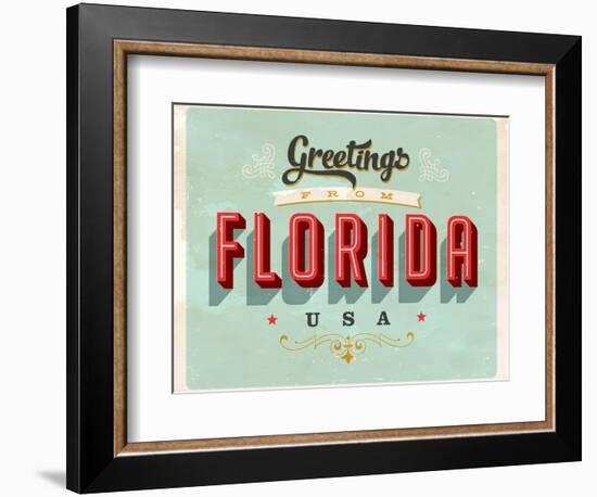 Vintage Touristic Greeting Card-Real Callahan-Framed Premium Giclee Print