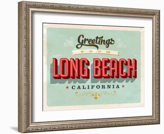 Vintage Touristic Greeting Card-Real Callahan-Framed Art Print