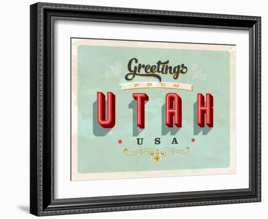 Vintage Touristic Greeting Card-Real Callahan-Framed Art Print