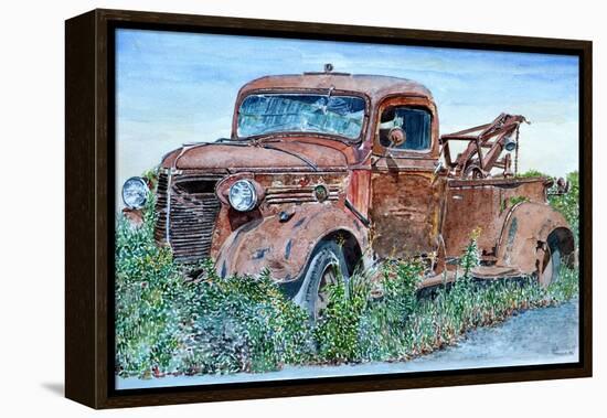 Vintage Tow Truck, 2007-Anthony Butera-Framed Premier Image Canvas