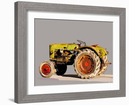 Vintage Tractor VI-Emily Kalina-Framed Art Print