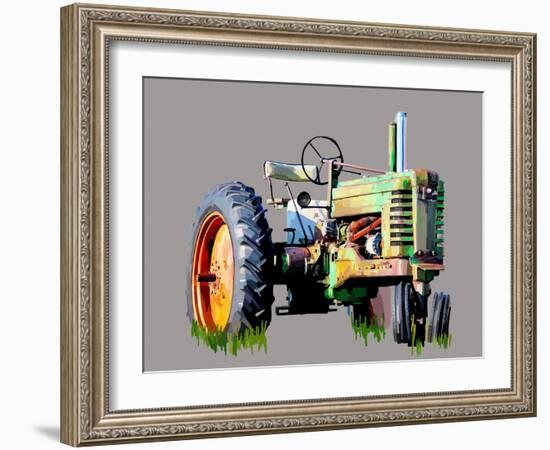 Vintage Tractor VII-Emily Kalina-Framed Art Print