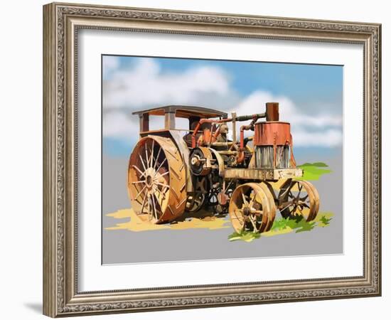 Vintage Tractor XII-Emily Kalina-Framed Art Print