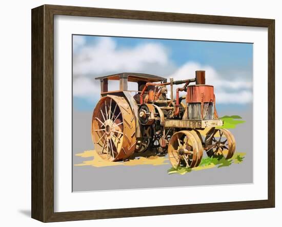 Vintage Tractor XII-Emily Kalina-Framed Art Print