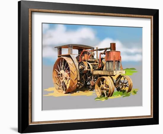 Vintage Tractor XII-Emily Kalina-Framed Art Print