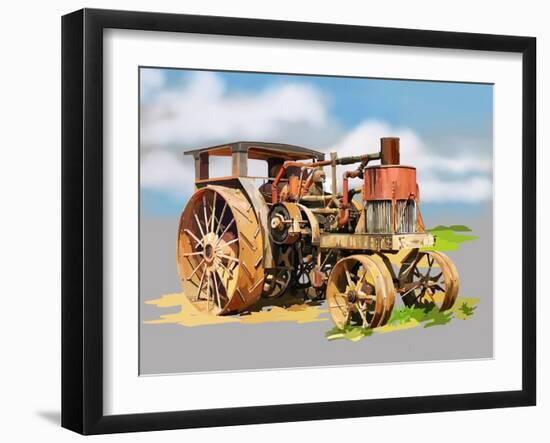 Vintage Tractor XII-Emily Kalina-Framed Art Print