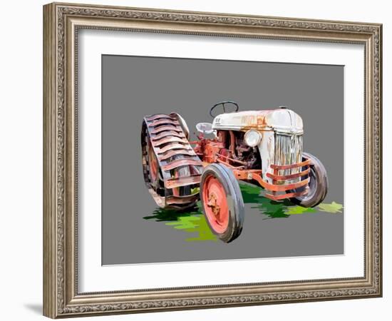 Vintage Tractor XIV-Emily Kalina-Framed Art Print