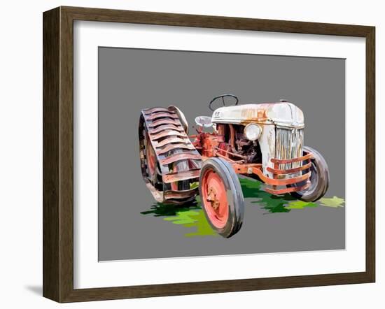 Vintage Tractor XIV-Emily Kalina-Framed Art Print