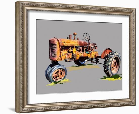 Vintage Tractor XVI-Emily Kalina-Framed Art Print